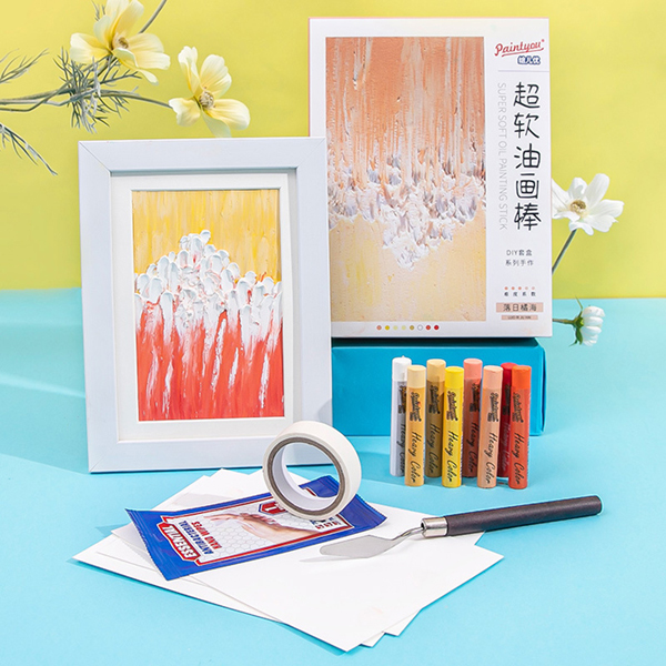DIY Landscape Painting Kits By Beeswax Super Soft Oil Pastel Set for Beginners Art Gift Box  