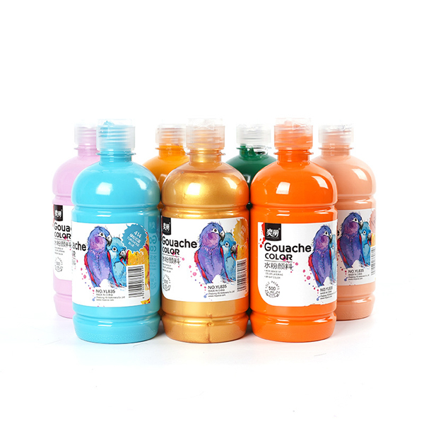 24 color 500ml pressed bottle gouache pigment set wholesale training institutions 