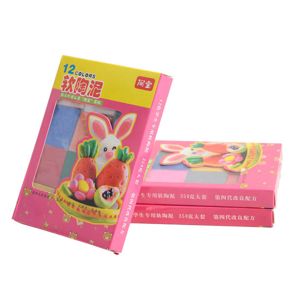 Polymer clay clay 12-color 175g set red box children's toy LR12-H 