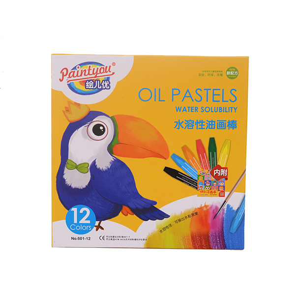 12/24 Assorted Colors Water Soluble Hexagonal Oil Pastels Drawing Coloring Set With Exquisite Package  