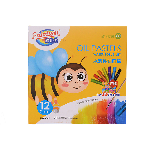 12/24 Bright Colors Water Soluble Round Oil Pastels  Coloring Set With Exquisite Package Non Toxic Oil Painting Stick Factory  