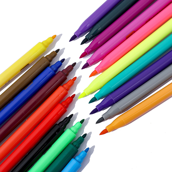  Custom 20Colors Non Toxic Soft Brush Watercolor Pen Fine Tip Dual Marker Brush Pen Set Art Markers 