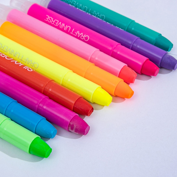 Non Toxic Water Soluble  Washable Crayons 12 Colors Glitter Silky Crayon  Pastel Color Paint Stick  Customised Gel Crayons  