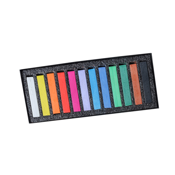Non Toxic Soft Pastels Chalk Soft Chalk Pastels Stick for Crafts Projects Drawing Blending Layering Shading 12 Brilliant Assorted Colors 