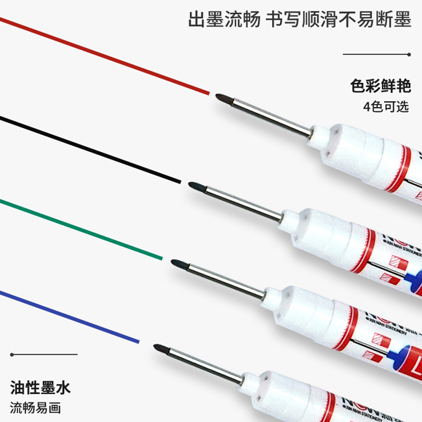 Special Purpose Woodworking Long Nib Marker Industrial Deep Hole Permanent Marker On Furniture Metal Glass  